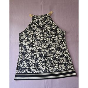 Source Unknown, Blue, White, Top, Size: S